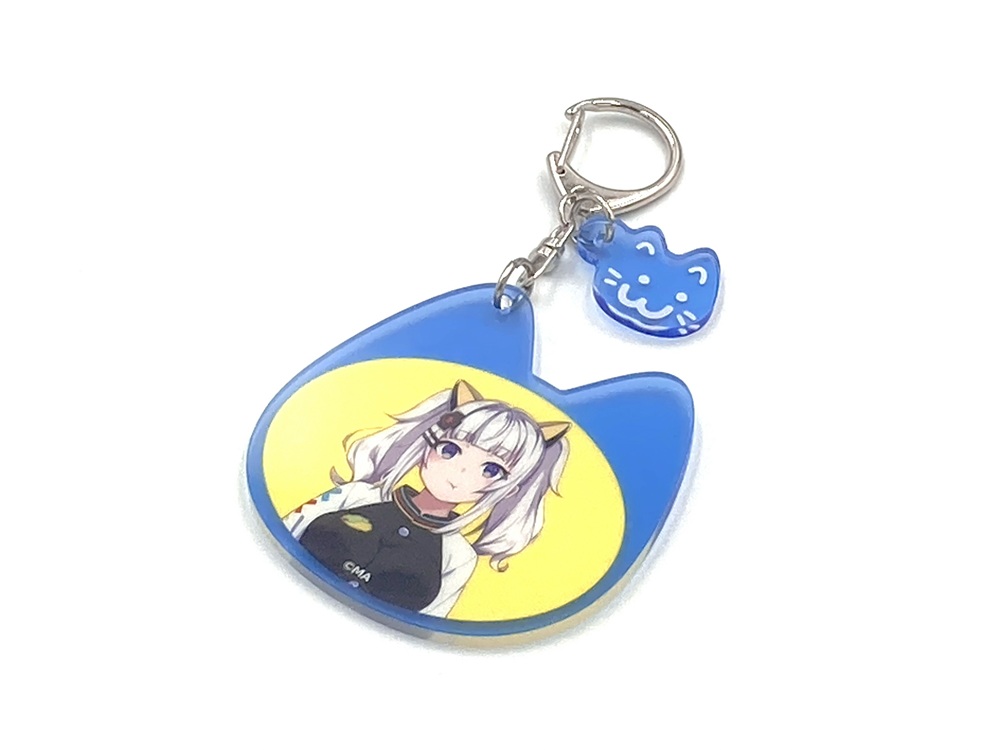 アクリルキーホルダー<br>モチーフ付き<br>オフセット印刷