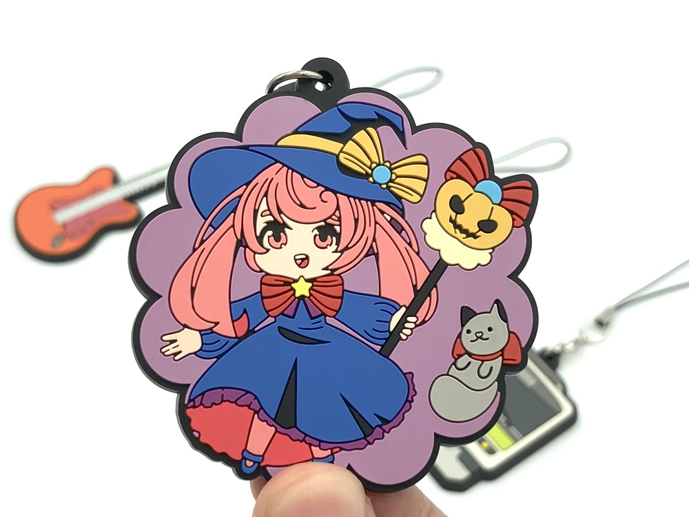 ラバーストラップ/キーホルダー<br>モチーフ付き